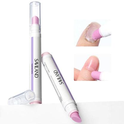 SAVILAND Professional Cuticle Remover Pen Set: Includes 2 Ceramic Cuticle Pushers and 4.5ml Cuticle Oil for Nail Growth and Moisturization of Dry Cuticles, Hangnails, and Damaged Nails